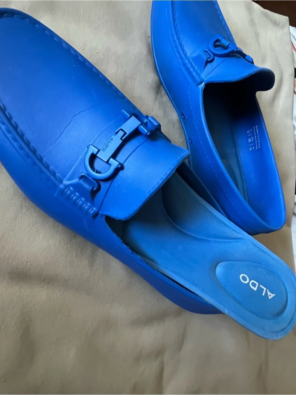 Aldo bright Blue Slip on Loafers size 12